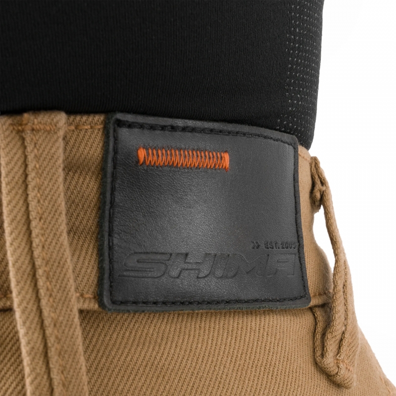 Pantalones vaqueros de moto cortos para mujer Shima Recon color arena