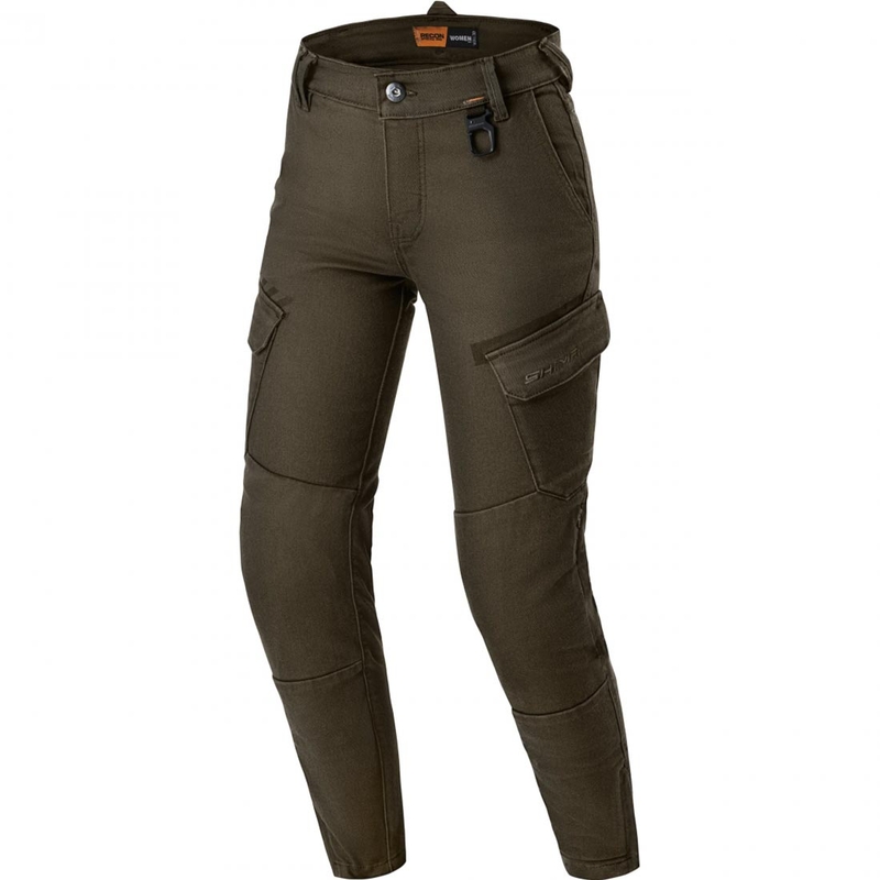 Pantalones vaqueros de moto cortos para mujer Shima Recon verdes
