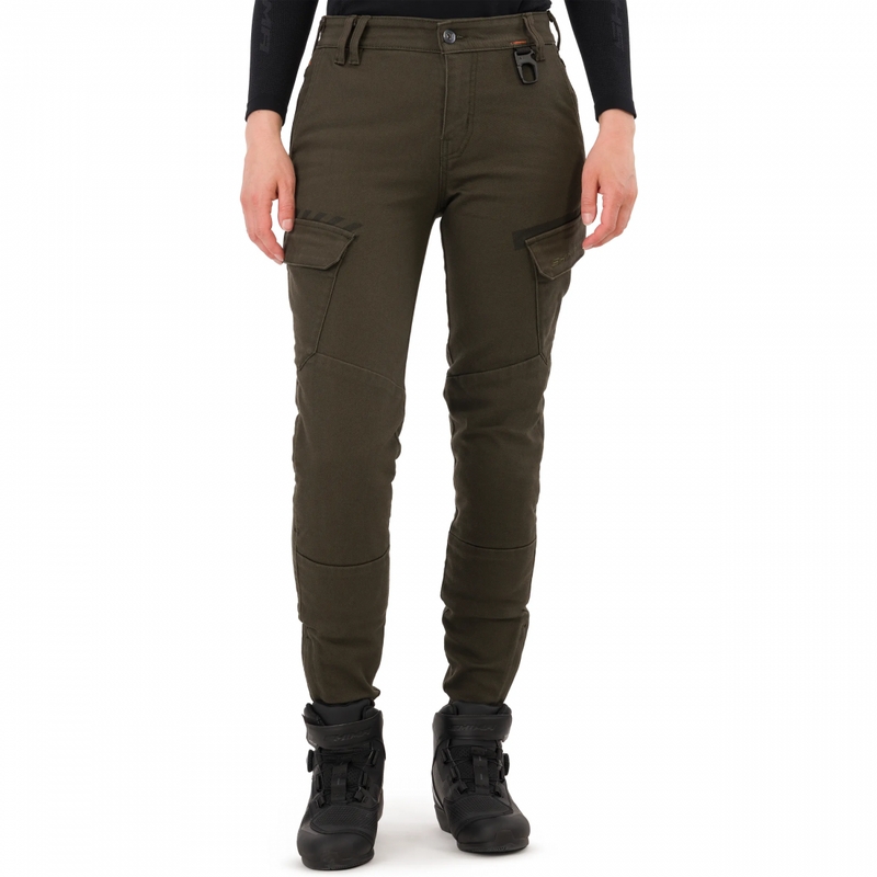Pantalones vaqueros de moto cortos para mujer Shima Recon verdes