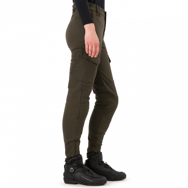 Pantalones vaqueros de moto cortos para mujer Shima Recon verdes