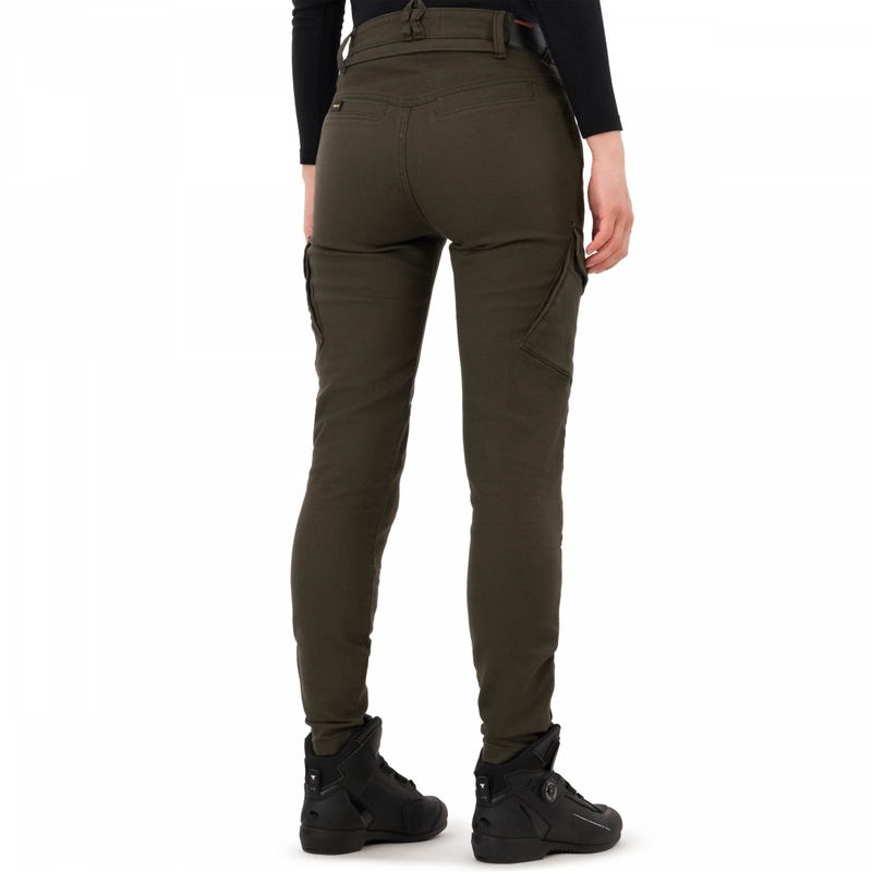 Pantalones vaqueros de moto cortos para mujer Shima Recon verdes