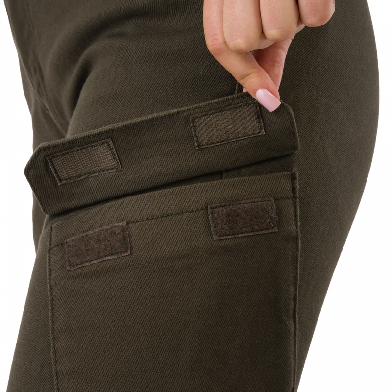 Pantalones vaqueros de moto cortos para mujer Shima Recon verdes