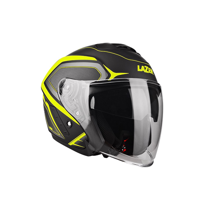 Otevřená přilba na motorku Lazer Tango Hexa černo-fluo žlutá výprodej