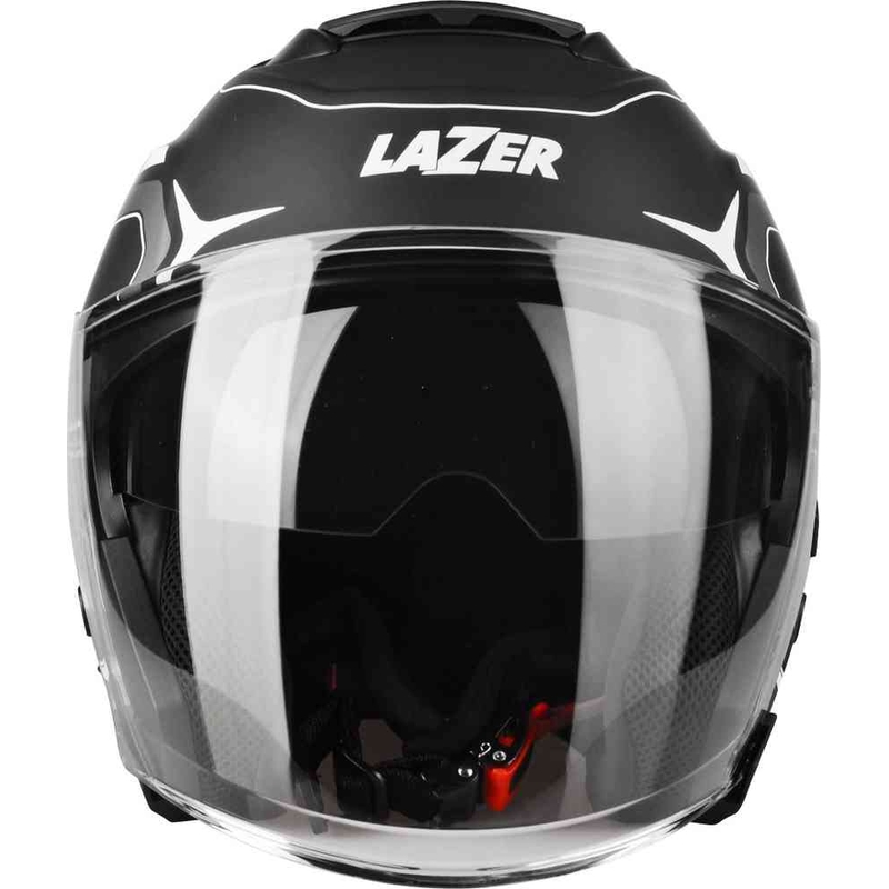 Casco de moto abierto Lazer Tango Hexa blanco y negro