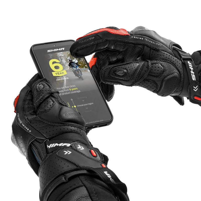 Guantes de moto Shima RS-3 rojo flúor