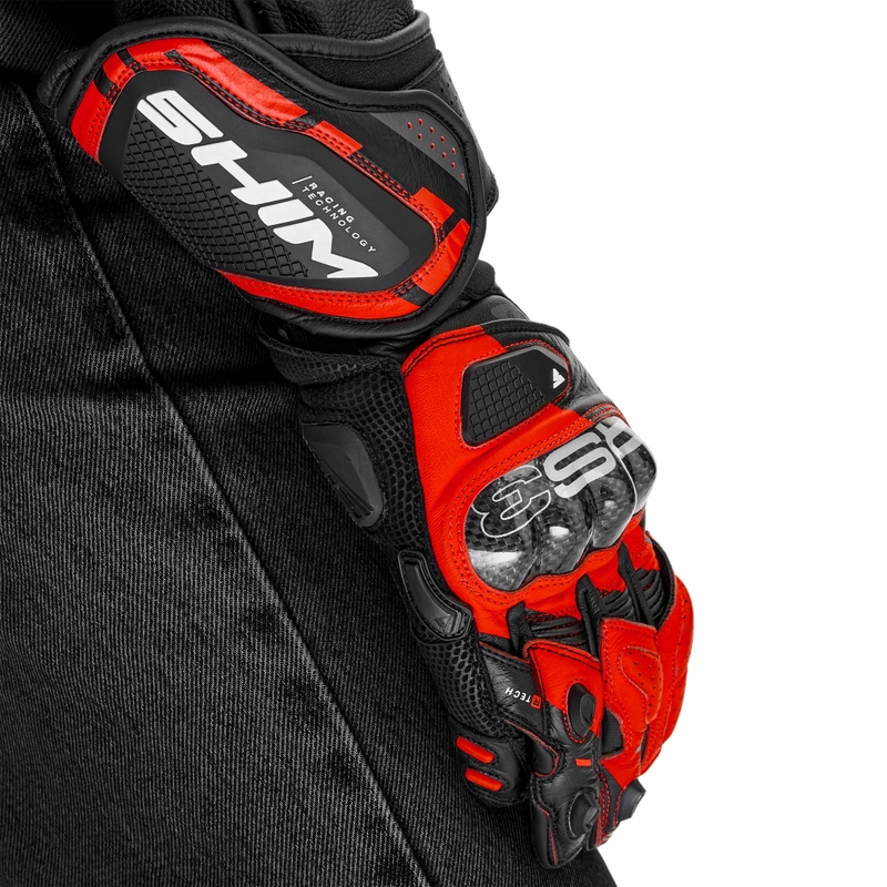 Guantes de moto Shima RS-3 rojo flúor