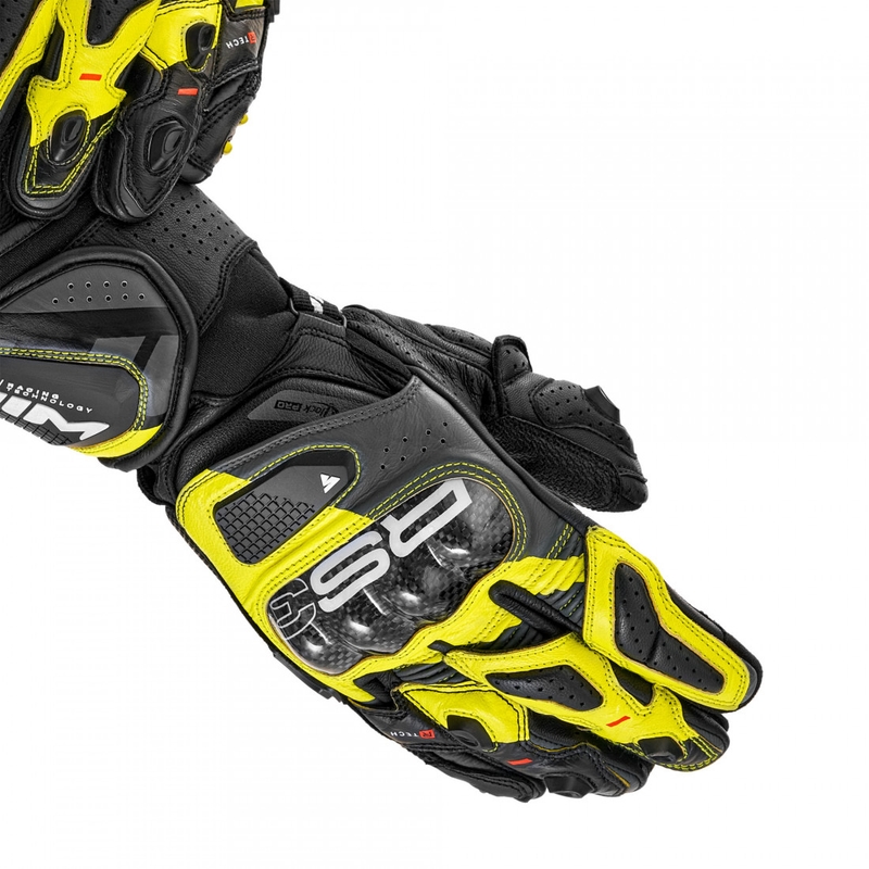 Guantes de moto Shima RS-3 amarillo flúor