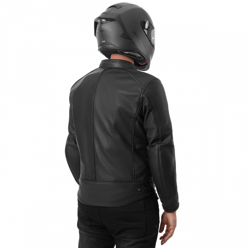 Chaqueta de moto de cuero Shima Hunter 3.0 negra