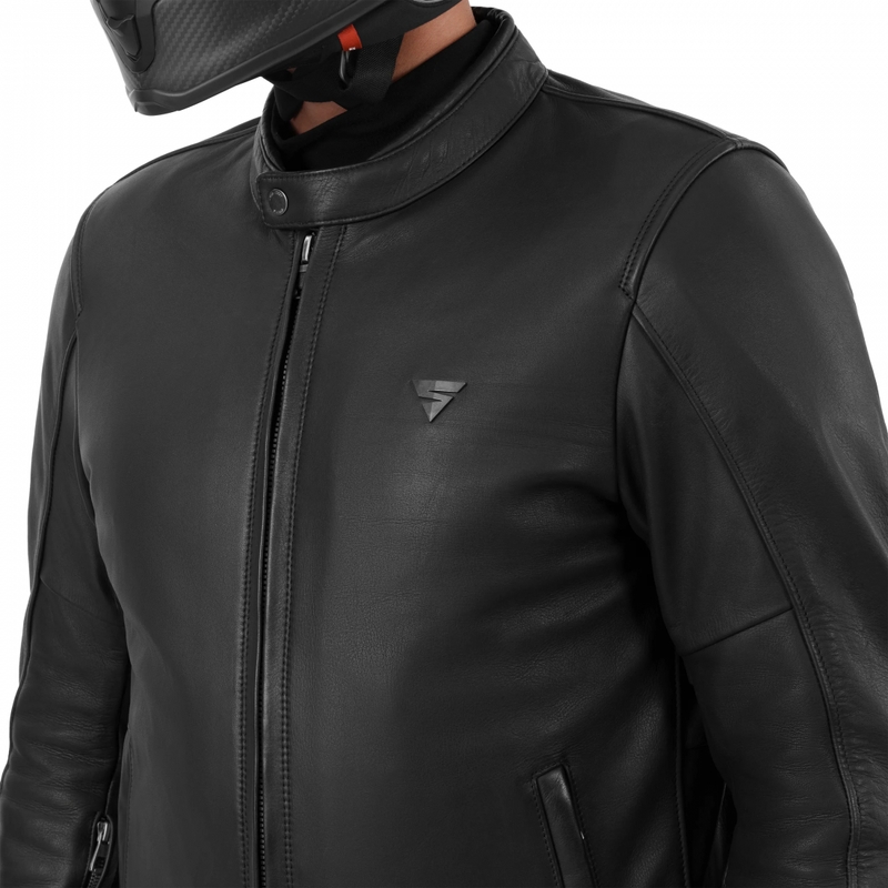 Chaqueta de moto de cuero Shima Hunter 3.0 negra