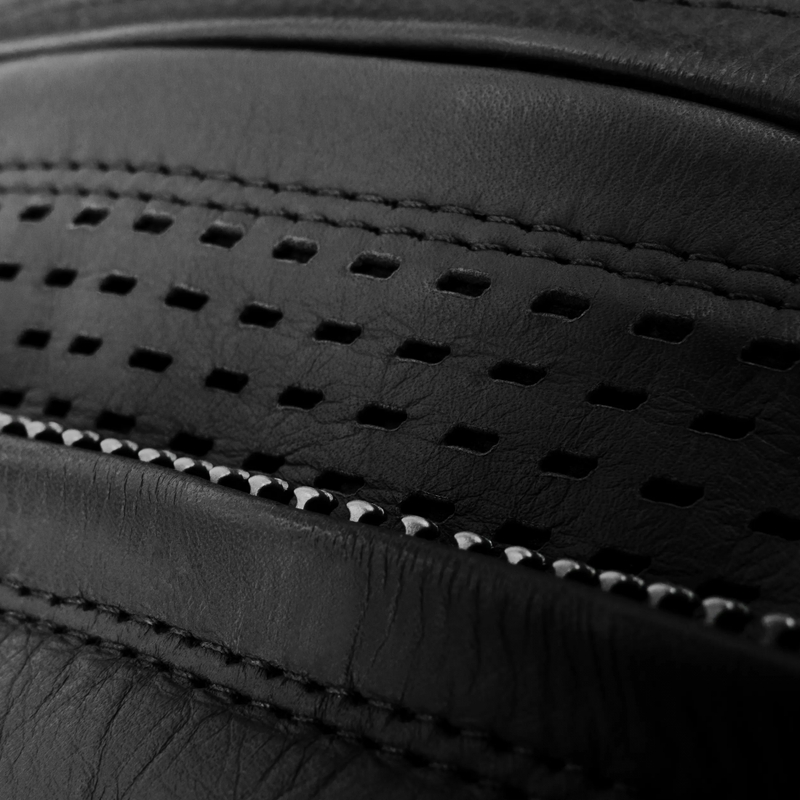 Chaqueta de moto de cuero Shima Hunter 3.0 negra