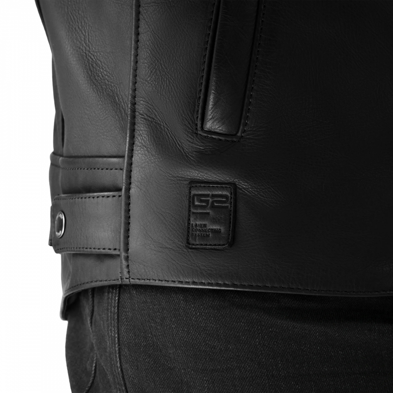 Chaqueta de moto de cuero Shima Hunter 3.0 negra