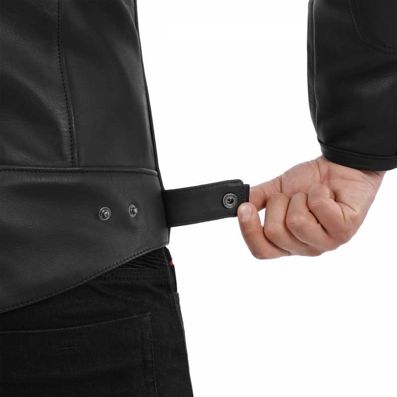 Chaqueta de moto de cuero Shima Hunter 3.0 negra