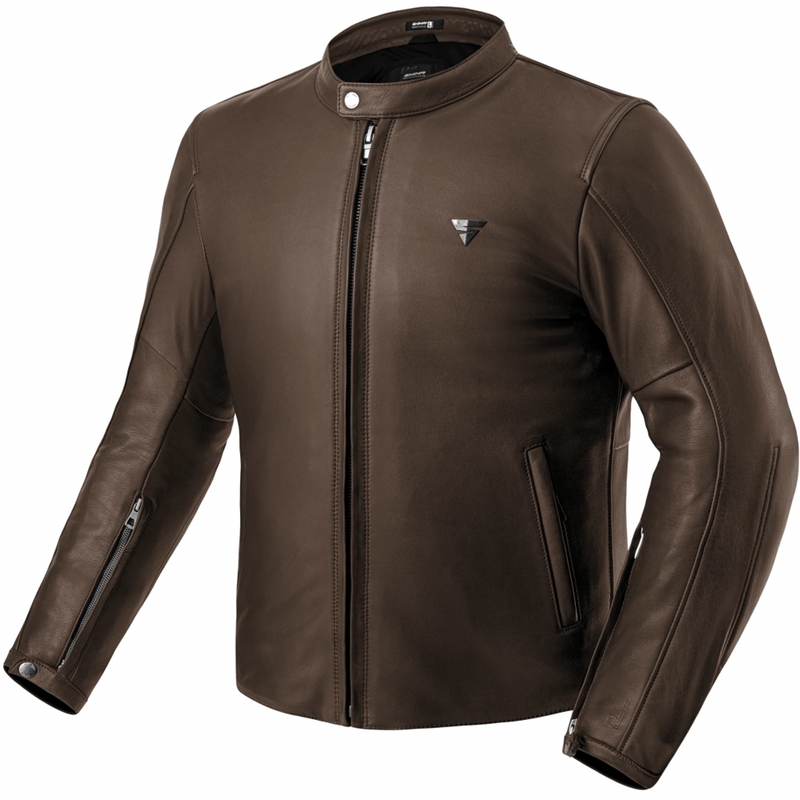 Chaqueta de moto de cuero Shima Hunter 3.0 marrón