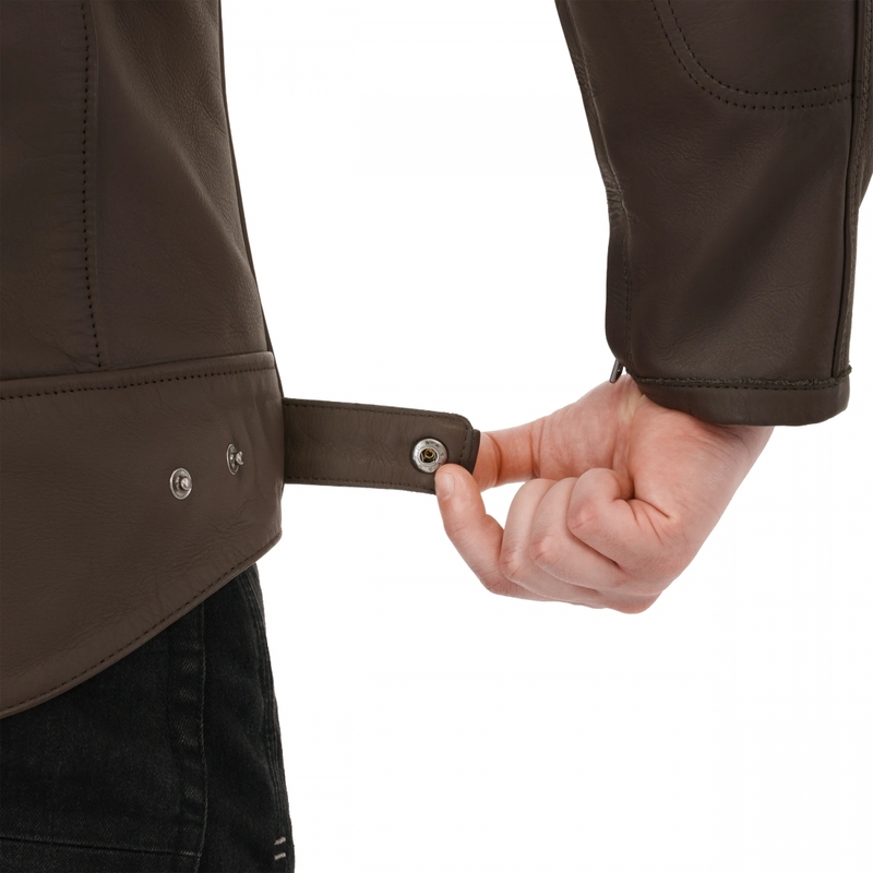 Chaqueta de moto de cuero Shima Hunter 3.0 marrón