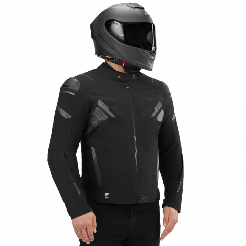 Chaqueta de moto Shima STX negra