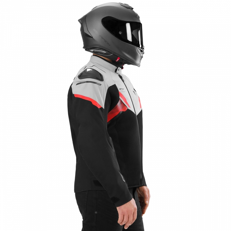 Chaqueta de moto Shima STX Air gris-roja