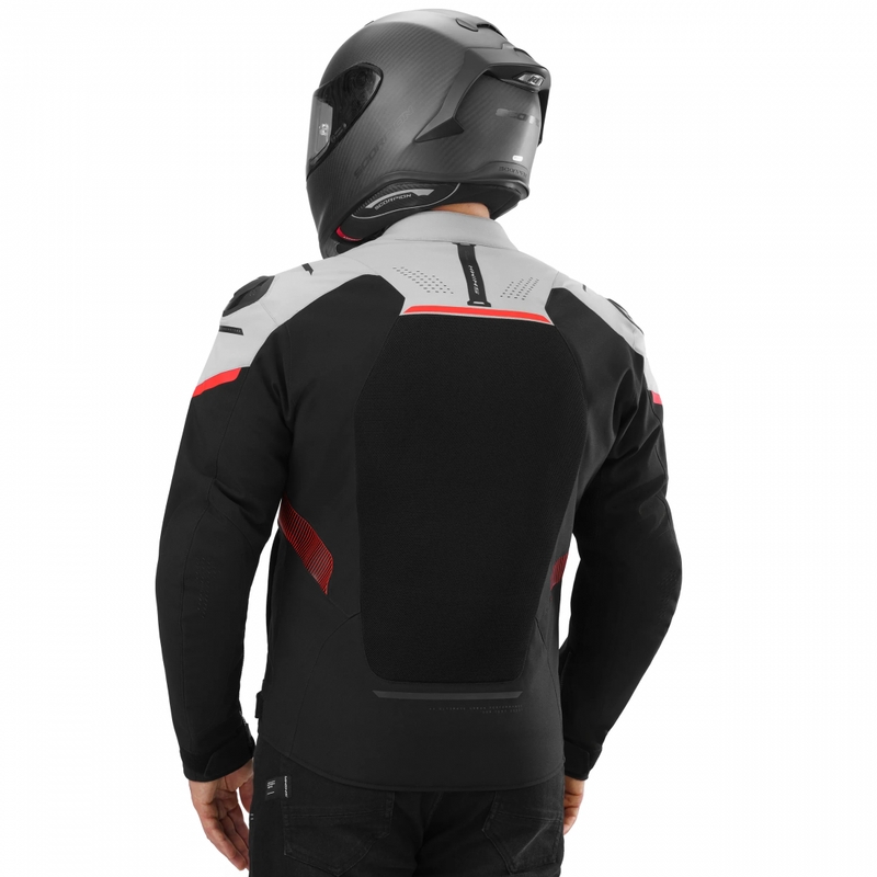Chaqueta de moto Shima STX Air gris-roja