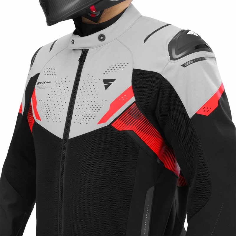 Chaqueta de moto Shima STX Air gris-roja