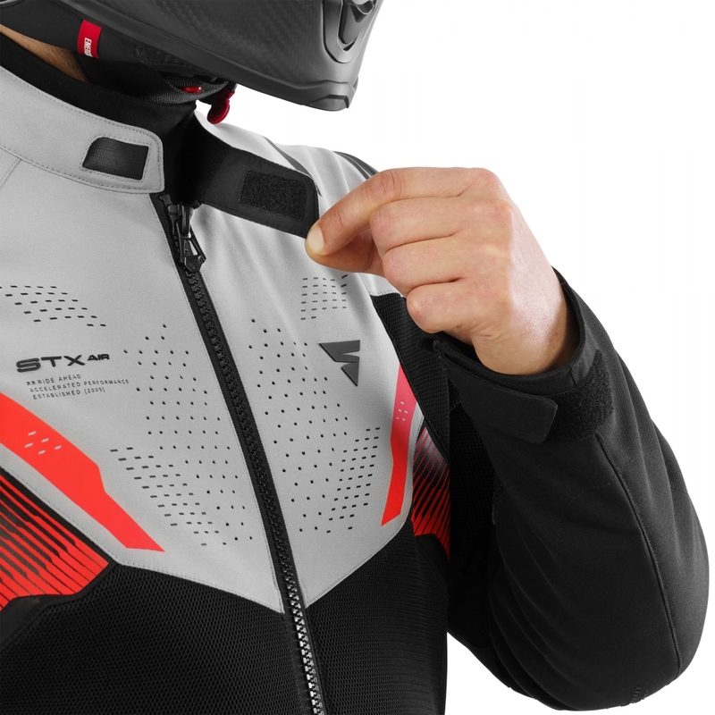 Chaqueta de moto Shima STX Air gris-roja