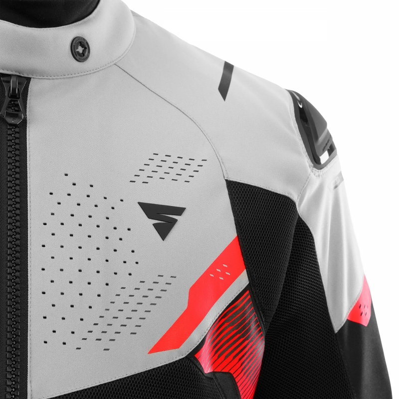 Chaqueta de moto Shima STX Air gris-roja