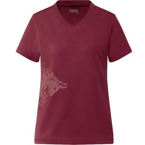 Camiseta Red Bull Racing Boost para mujer, color rojo oscuro.