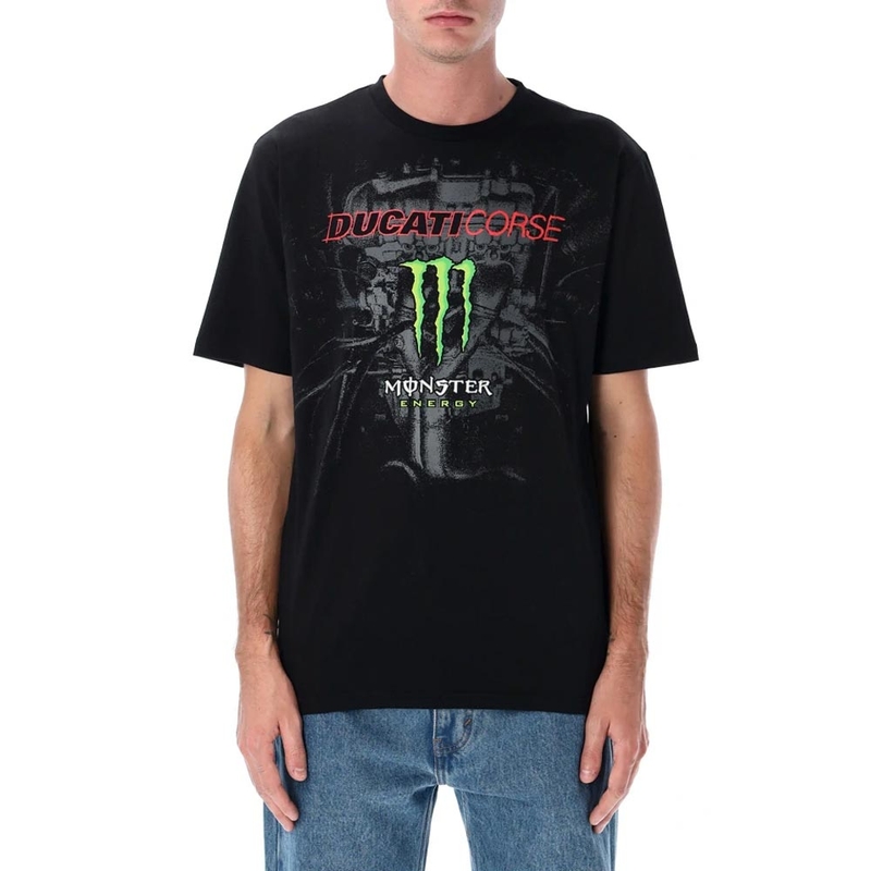 Camiseta Ducati Corse Monster Energy negra