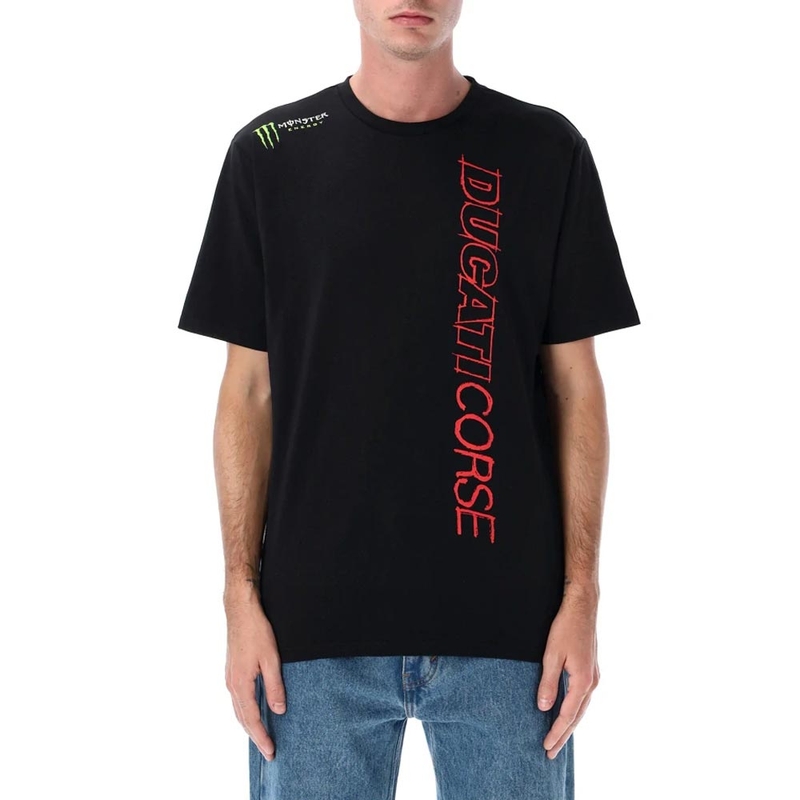 Camiseta Ducati Corse Monster Energy con logo negro