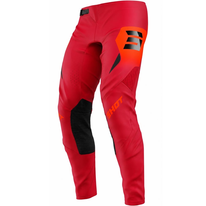 Pantalones de motocross Shot Aerolite Phase rojos