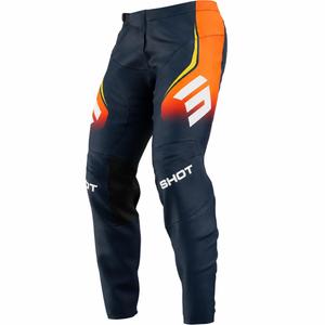 Pantalones de motocross Shot Devo Future azul-naranja
