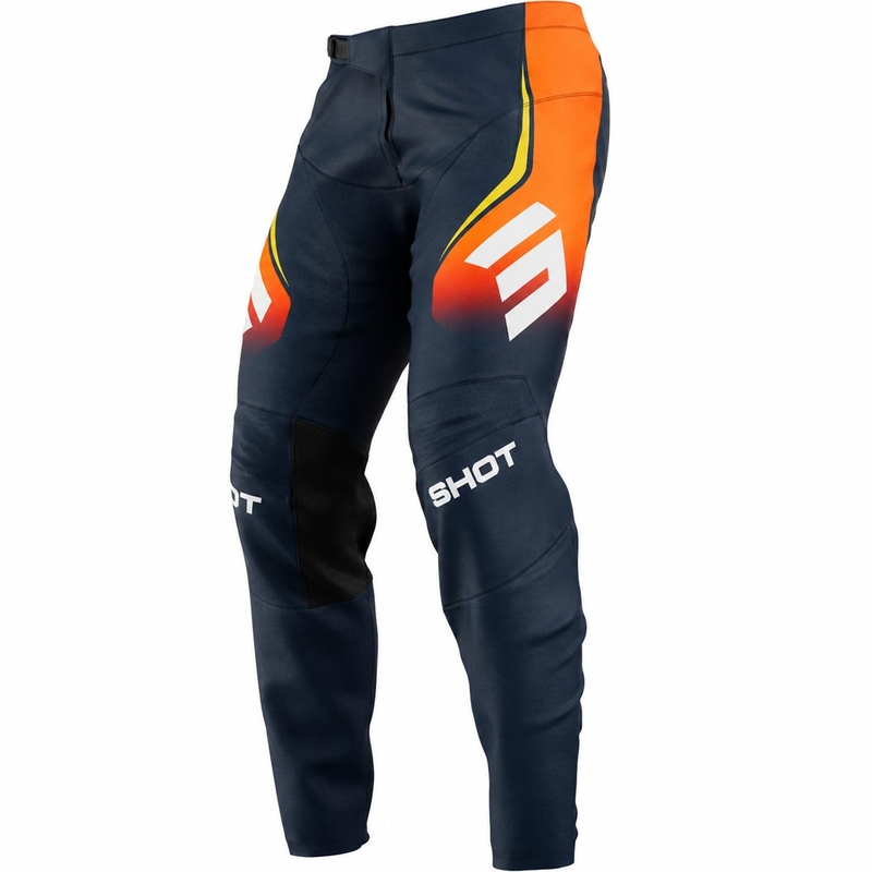 Pantalones de motocross Shot Devo Future azul-naranja