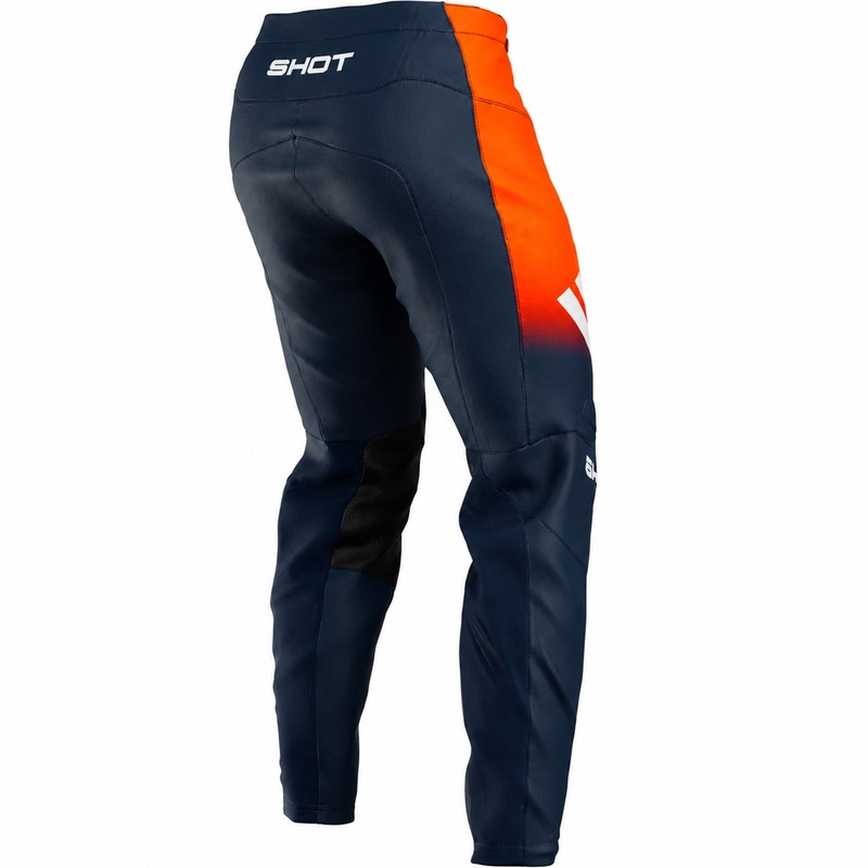 Pantalones de motocross Shot Devo Future azul-naranja