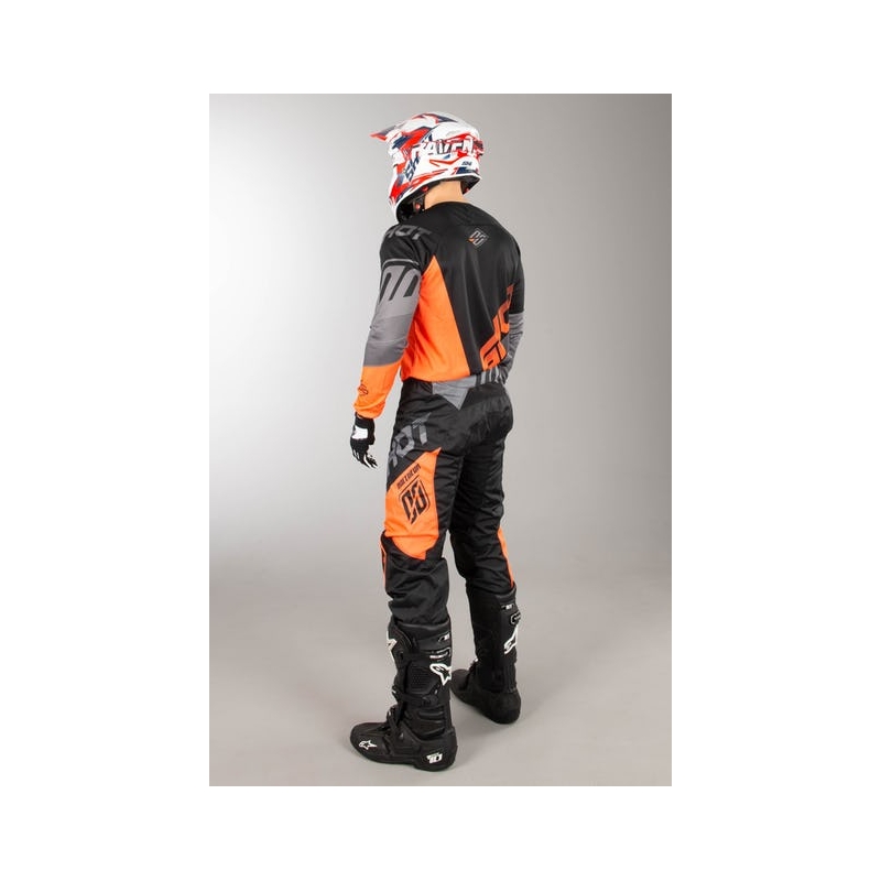 Komplet (dres + kalhoty) Shot DEVO Ultimate černo-fluo oranžový