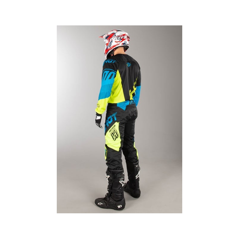 Komplet (dres + kalhoty) Shot DEVO Ultimate modro-fluo žlutý