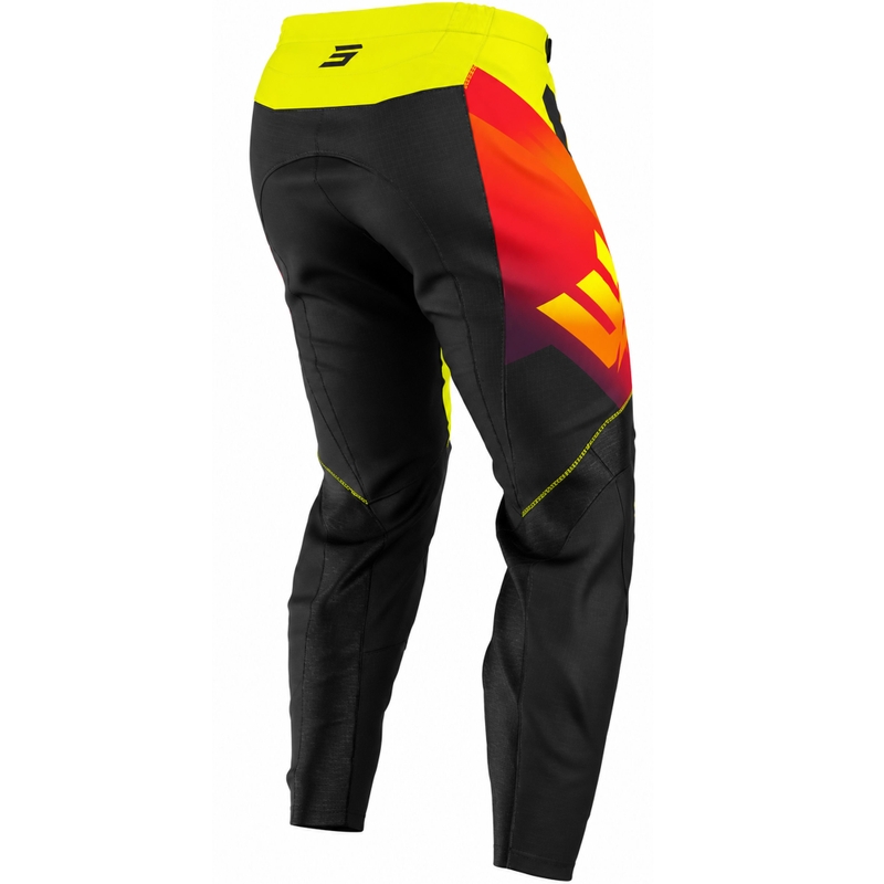 Pantalones de motocross Shot Draw Rocket Kids amarillo flúor