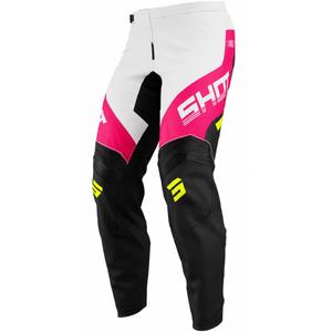 Pantalones de motocross Shot Draw Struck para niños, color rosa.