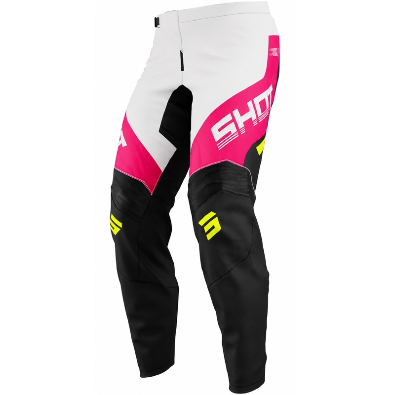 Pantalones de motocross Shot Draw Struck para niños, color rosa.