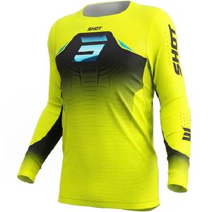 Camiseta de motocross Shot Aerolite Phase amarillo flúor