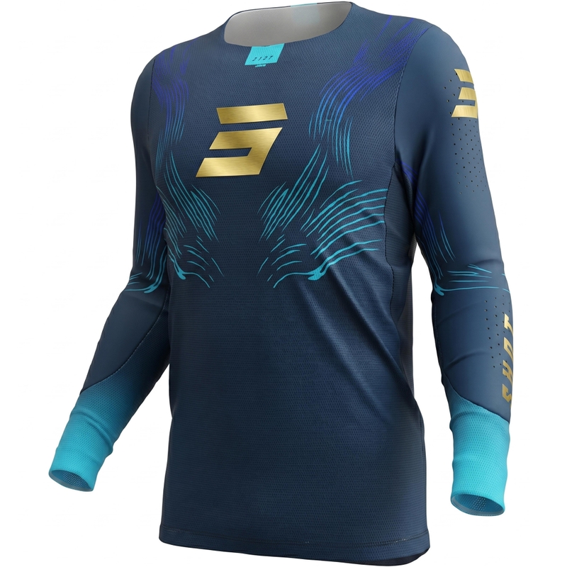 Camiseta motocross Shot Aerolite Volt azul