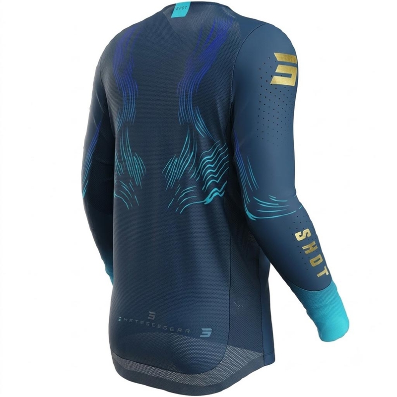 Camiseta motocross Shot Aerolite Volt azul