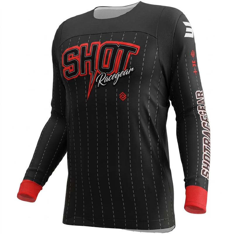 Camiseta de motocross Shot Contact Dawg negra