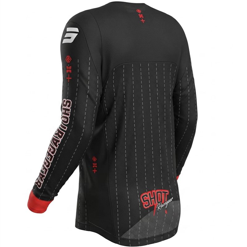 Camiseta de motocross Shot Contact Dawg negra
