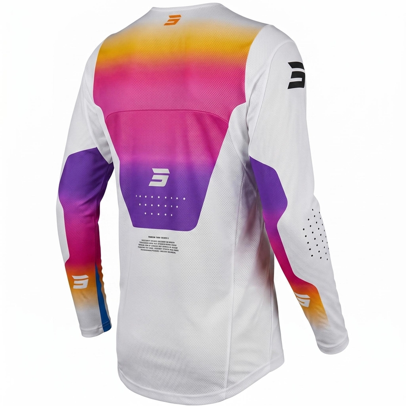 Camiseta de motocross Shot Contact Stream blanca