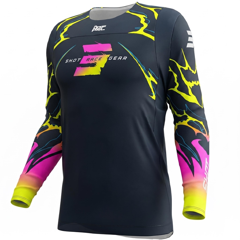 Camiseta de motocross Shot Contact Rac azul