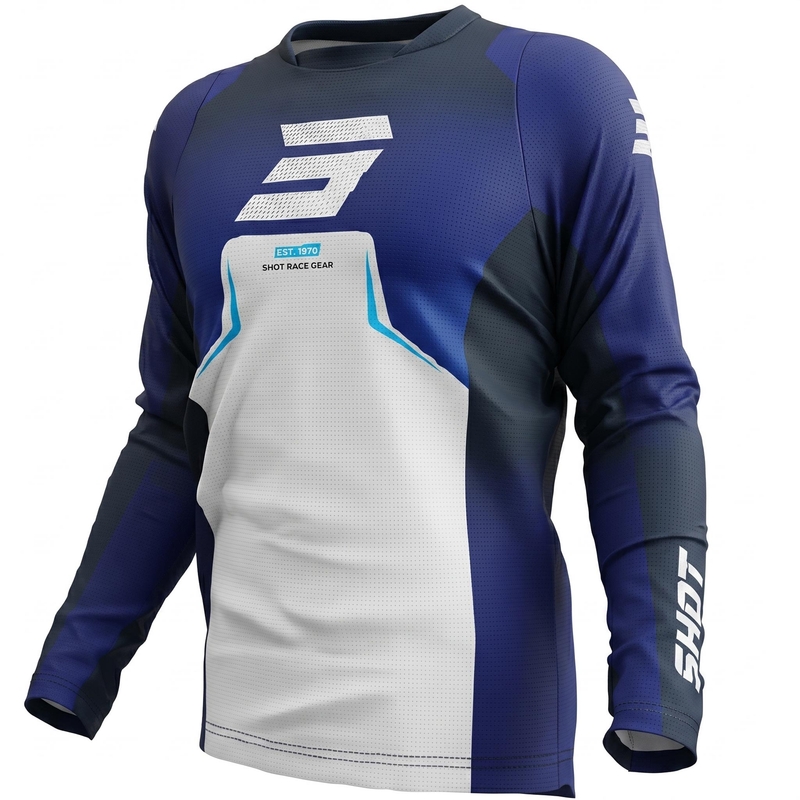 Camiseta de motocross Shot Devo Future azul