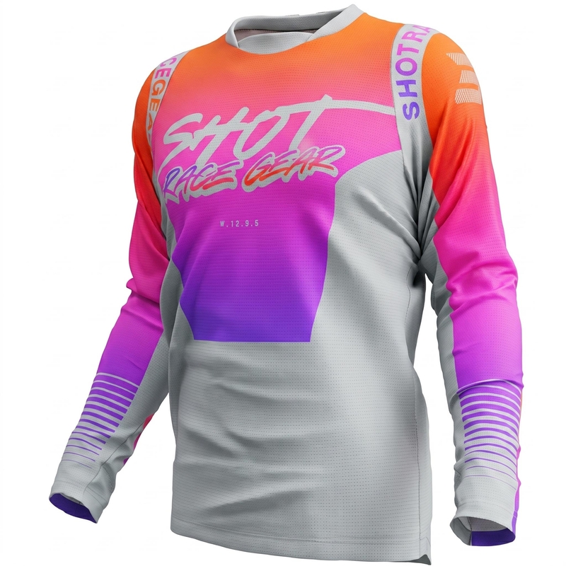 Camiseta de motocross Shot Devo Montana morada