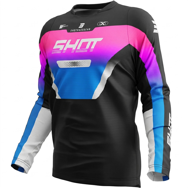 Camiseta de motocross Shot Devo Struck rosa