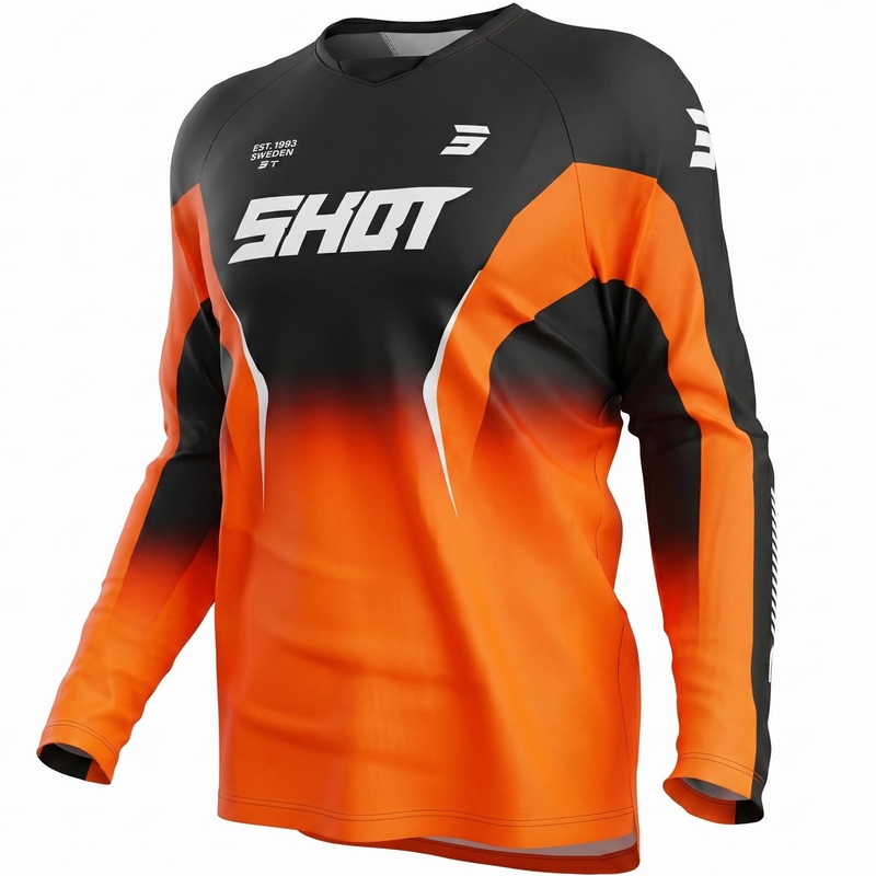 Camiseta de motocross Shot Draw Clash naranja