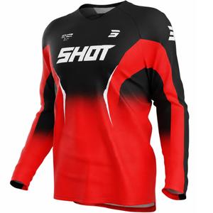 Camiseta de motocross Shot Draw Clash roja