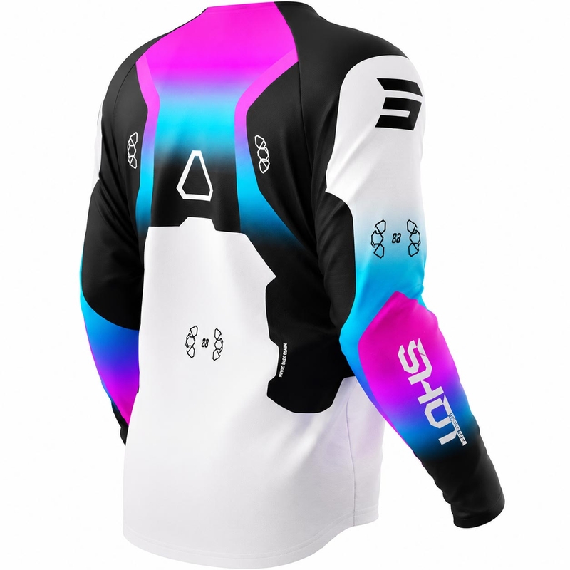 Camiseta de motocross infantil Shot Draw Rocket rosa