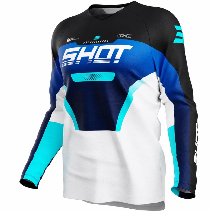 Camiseta de motocross infantil Shot Draw Struck azul